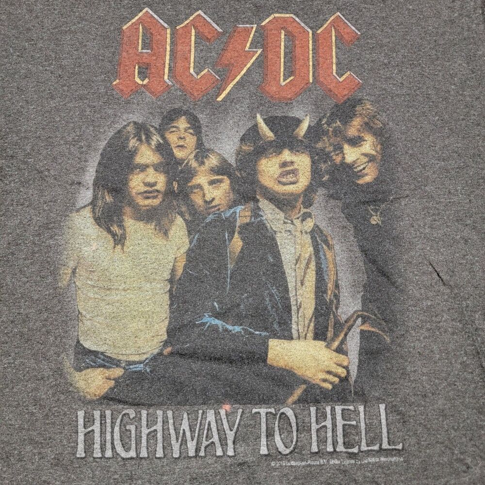 AC/DC "Highway To Hell" Band SS Grey Unisex Tee